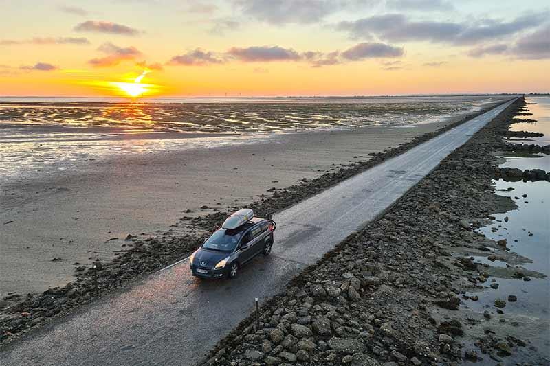 Venir sur Noirmoutier par le Gois - Céline Brochet société Good'île Noirmoutier Visite