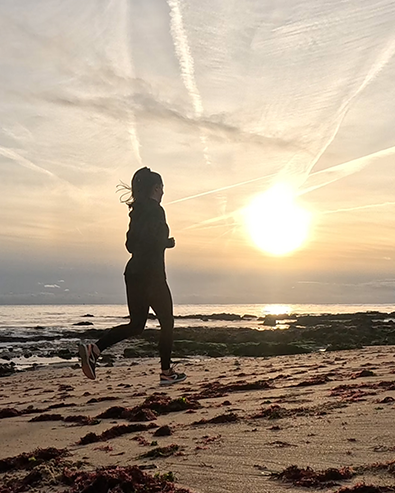 Running La Guérinière au soleil couchant ©Léa Filisetti