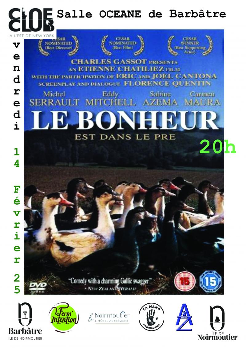 14 février 2025 - Projection du film Le bonheur est dans le pré par le Ciné-Club de Barbâtre