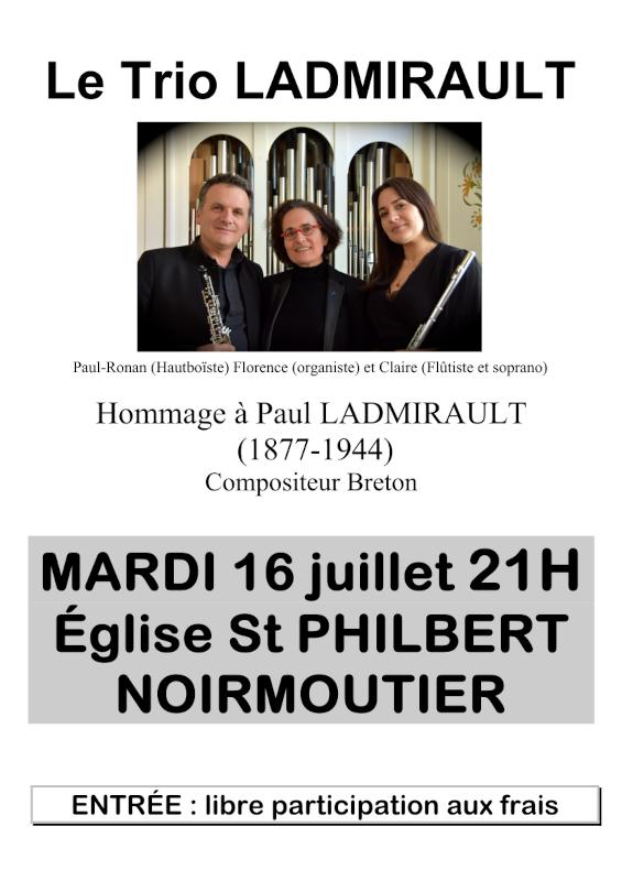 16 juillet 2024 - Trio Ladmirault, orgue, flûte & hautbois