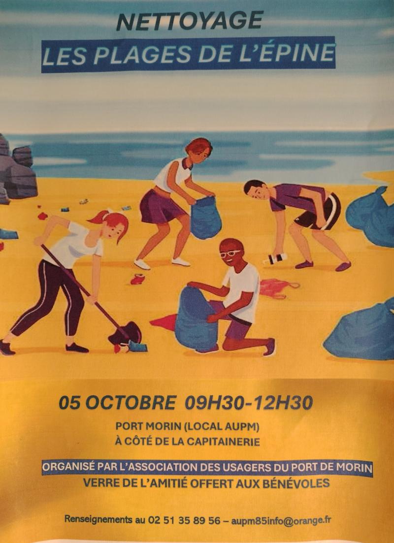 5 octobre 2024 - Nettoyage des plages de l'Épine