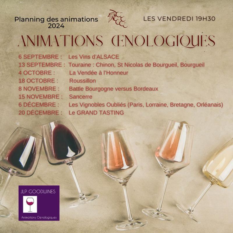 20 décembre 2024 - Animation œnologique : Le GRAND TASTING