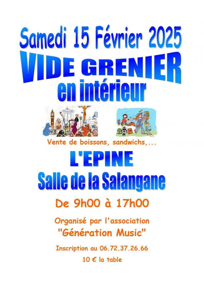 15 février 2025 - Vide grenier en intérieur