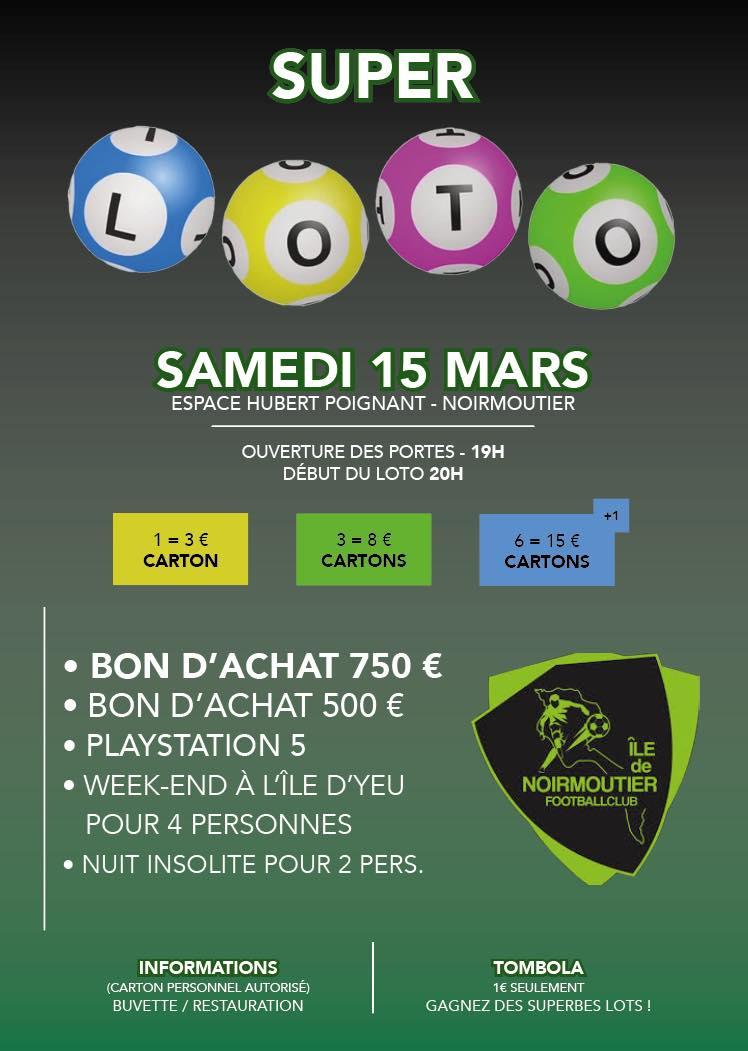 15 mars 2025 - Super LOTO du FootballClub de Noirmoutier