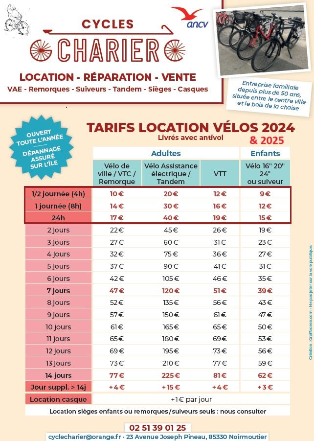 Cycles Charier - Location de vélos/Réparation/Vente 