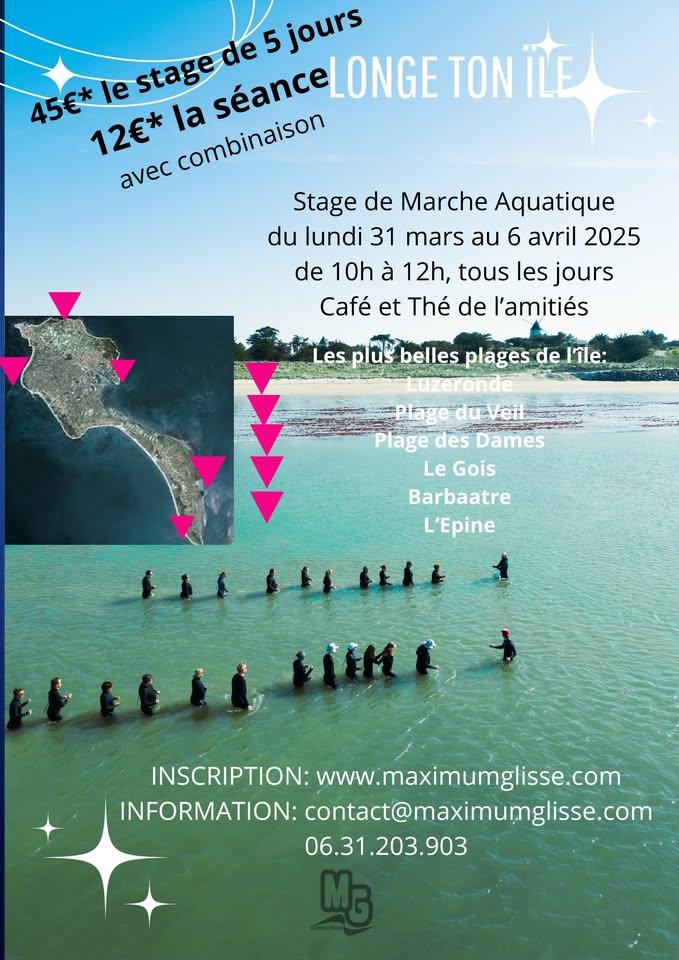 Du 31 mars au 6 avril 2025 - Stage de marche aquatique avec Maximum Glisse