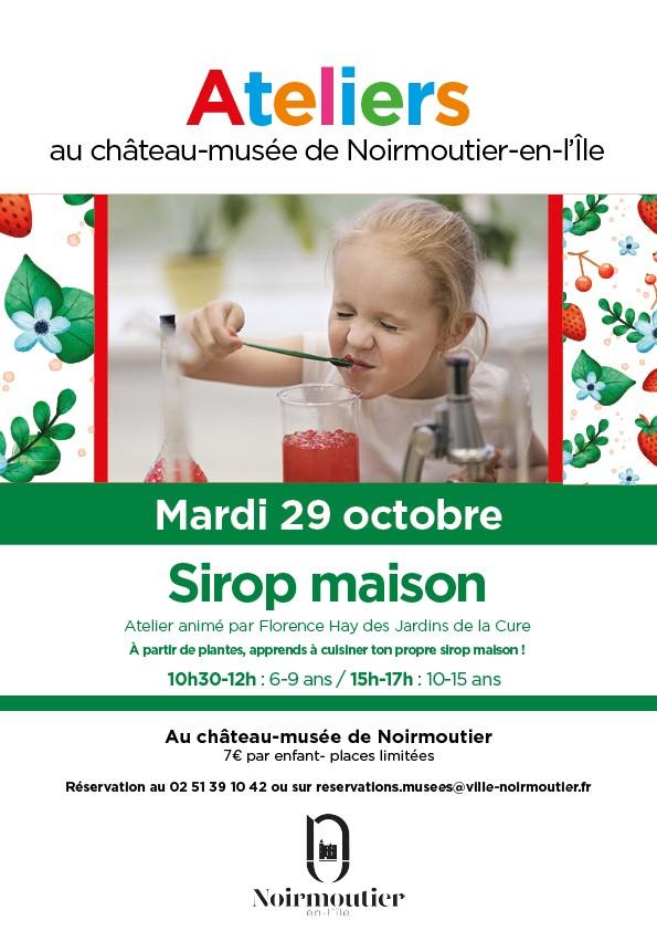 29 octobre 2024 - Atelier sirop maison pour enfants