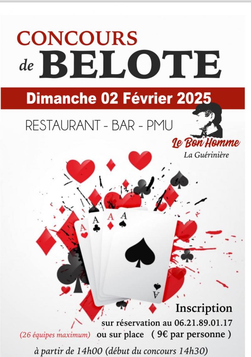 2 février 2025 - Concours de Belote au Bon'Homme